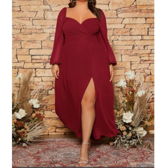 Luxe plus party bridesmaids wedding prom evening sweetheart neck satin dress - Picture 1 of 7